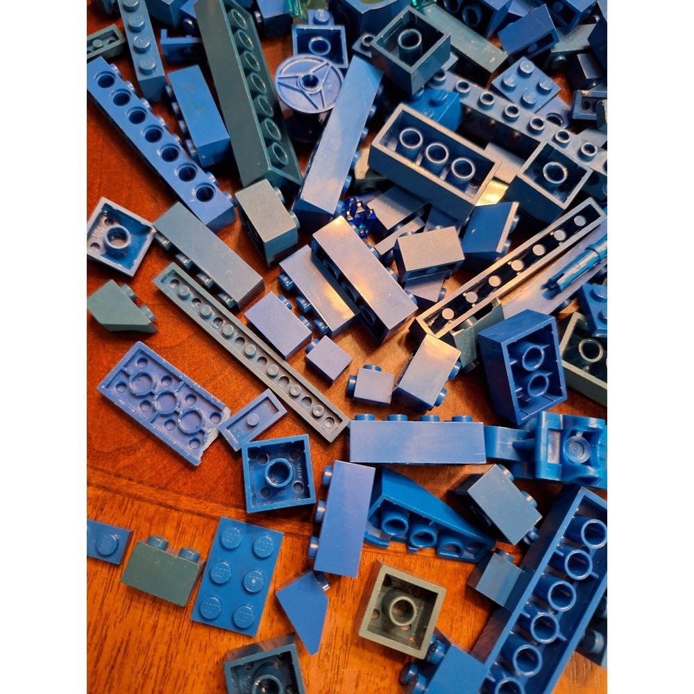 LEGO Blue Bulk Bricks and Parts 1/2 pound bag of Mixed Assorted Specialty Pieces - Picture 9 of 13